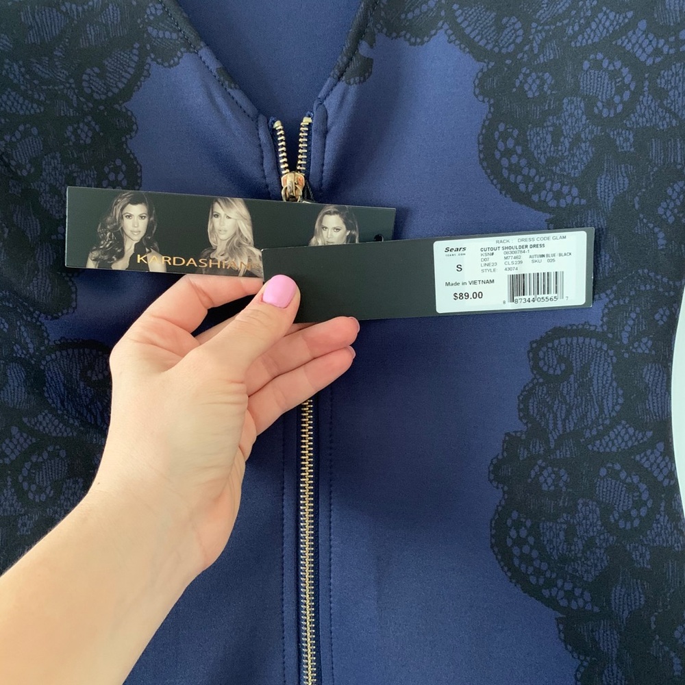 NWT Navy Blue and Black Dress - Picture 3 of 3